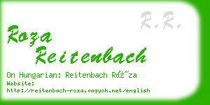 roza reitenbach business card